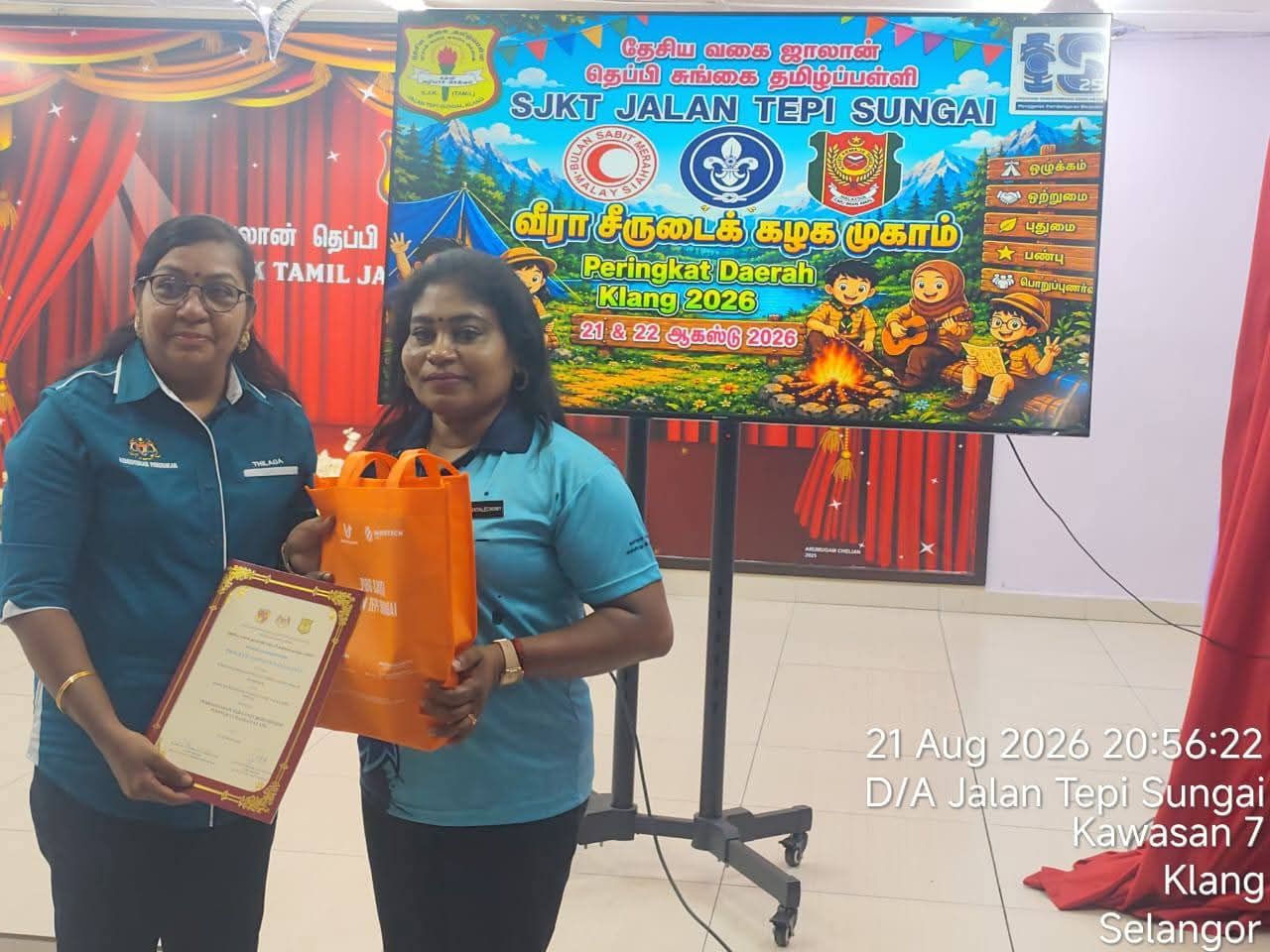 Students taking part in Perkhemahan 2026 at SJKT Jalan Tepi Sungai, Klang