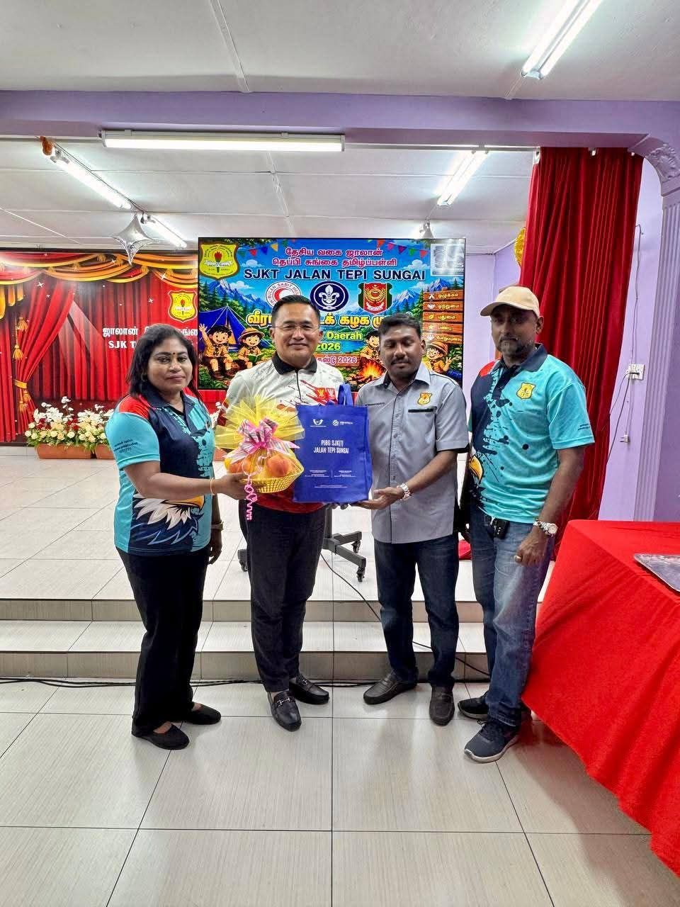 Students taking part in Perkhemahan 2026 at SJKT Jalan Tepi Sungai, Klang