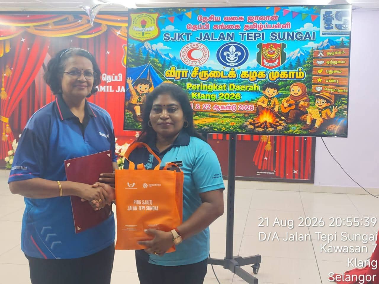 Students taking part in Perkhemahan 2026 at SJKT Jalan Tepi Sungai, Klang